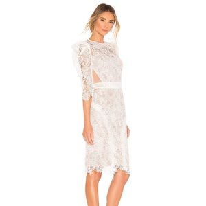 Madeleine Dress. Elegant white dress. Very well crafted and amazing fine look.